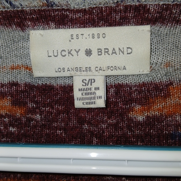 Lucky Brand Aztec Print Open‑Front Cardigan – Size Small - Picture 2 of 5